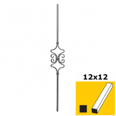 Tyč zdobená h900, b120mm, 12x12mm