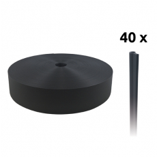 Stínící pás PVC antracit 47mm, 50m+40 příchytek