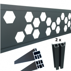 Dekorační panel Hexagon 1830x250mm antracit