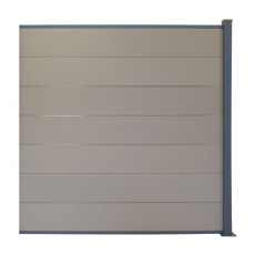 WPC plotový set šedá bez dekoračního panelu