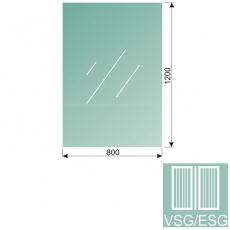 Čiré, kalené lepené sklo VSG/ESG