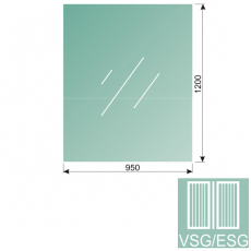 Čiré, kalené lepené sklo VSG/ESG