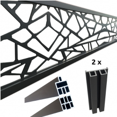 Dekorační panel Net 1830x250mm šedá