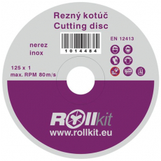 Řezný kotouč na nerez, D125, d22,2 , t1mm