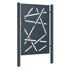 Designová branka HALEN 1kr. 1000x1500mm antracit se sloupky