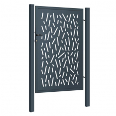 Designová branka PINA 1kr. 1000x1500mm antracit se sloupky