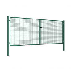 Brána 2kř. Round ZnPVC 4000x1500mm, D75mm, zelená