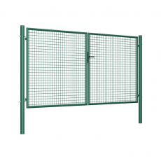 Brána 2kř. Round ZnPVC 3000x1500mm, D75mm, zelená