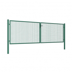 Brána 2kř. Round ZnPVC 4000x1200mm, D75mm, zelená