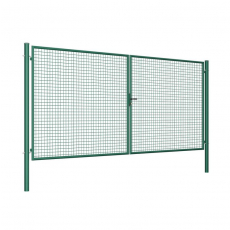 Brána 2kř. Round ZnPVC 4000x1800mm, D75mm, zelená