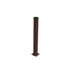 Sloupek 60x40mm s patkou ZnPVC 1400mm hnědá