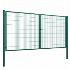 Brána 2kř. Square ZnPVC 4000x1800mm, 80x80mm, zelená