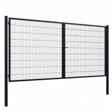 Brána 2kř. Square ZnPVC 4000x1800mm, 80x80mm, černá