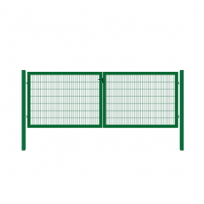Brána 2kř. Optim ZnPVC 3600x1250mm, zelená