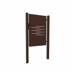 Designová branka LINE 1kř. 1000x1500mm hnědá