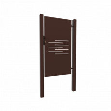 Designová branka LINE 1kř. 1000x1800mm hnědá