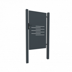 Designová branka LINE 1kř. 1000x1800mm antracit