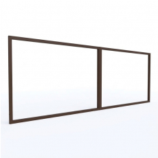 Rám pro dvoukřídlou bránu 4000x1500mm hliníkový hnědá
