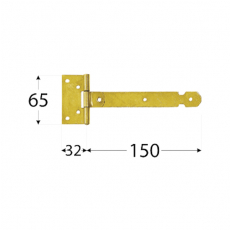 Závěs brankový lehký 150x25x1,5mm