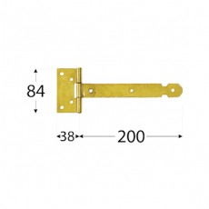 Závěs brankový lehký 200x30x2,0mm