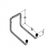 Hák dvojitý "U" 160x120x50mm