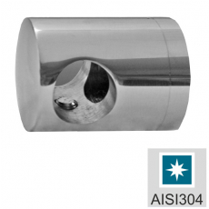 Nerezový držák prutů – lesk AISI304, d12/40x40x2mm