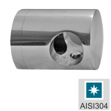 Nerezový držák prutů – lesk AISI304, d12/40x40x2mm