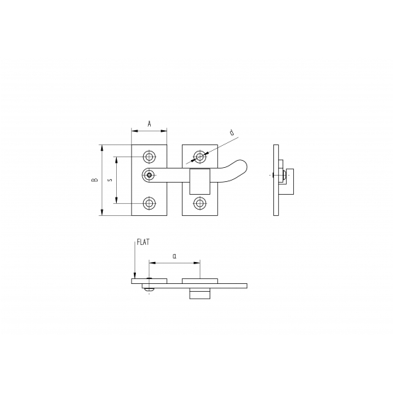 Bránový obrtlík INOX, AISI316, L=70mm - detail 2 - detail 2
