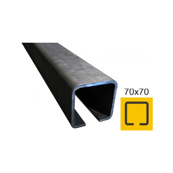 Profil vodiaci spodný, čierny Fe - detail 1 - detail 1