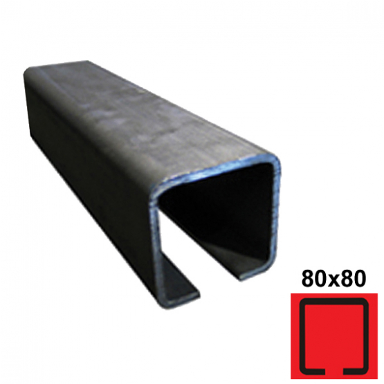 Profil vodiaci spodný, čierny Fe - detail 1 - detail 1