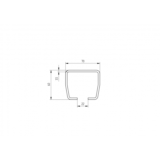 Profil vodiaci spodný, pozinkovaný Zn - detail 2 - detail 2