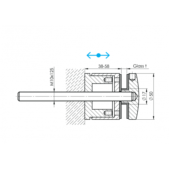 Držiak výplne skla - detail 2 - detail 2