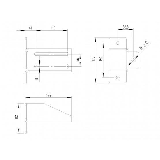 Držiak univerzálny, Zn - detail 3 - detail 3