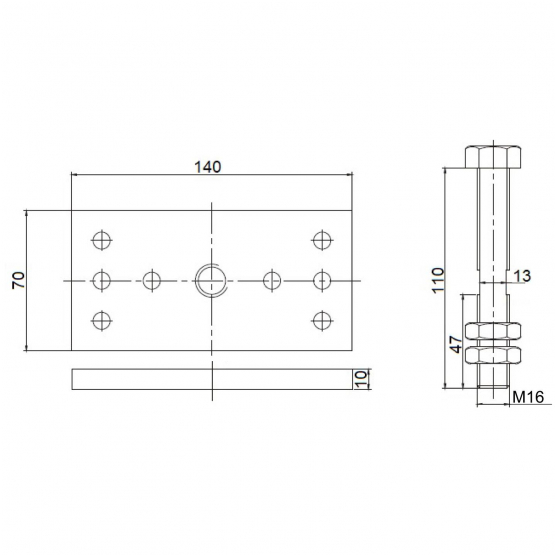 Príruba kotviaca - detail 2 - detail 2