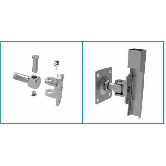 Záves - platňa, INOX, 30x90x5mm - detail 2 - detail 2