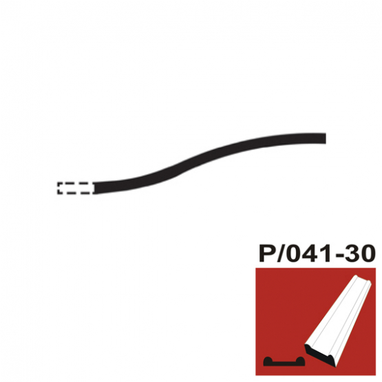 Časť lomeného oblúka P/041-30x8, P300, L2900mm - detail 1 - detail 1
