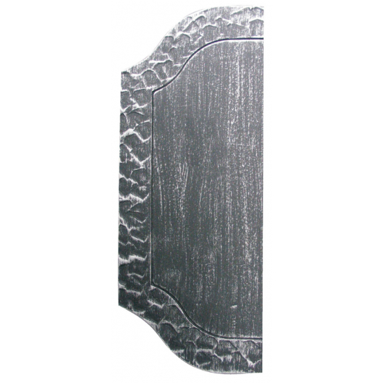 Štitok bránový zdobený bez otvorov 265x105, t3mm - detail 1 - detail 1