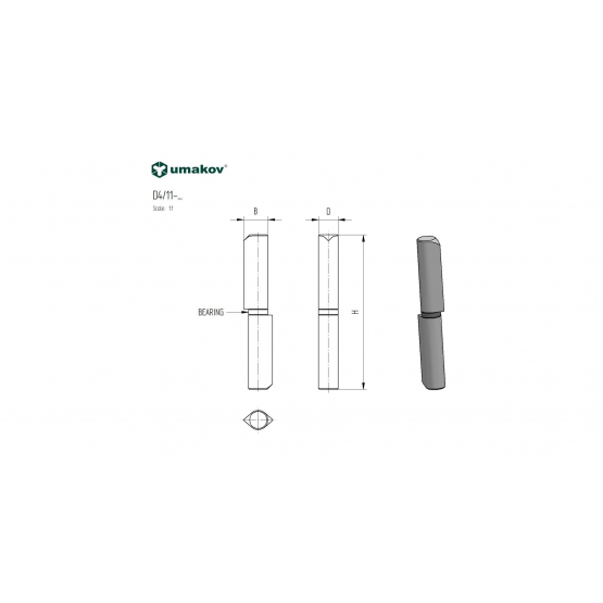 Záves navariteľný D16, L120mm - detail 2 - detail 2