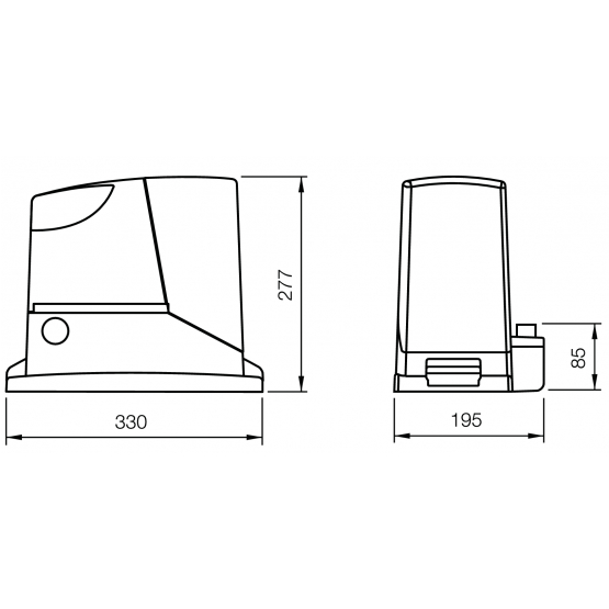 Kompl. systém NICE pre posuv. brány, max 400kg - detail 2 - detail 2