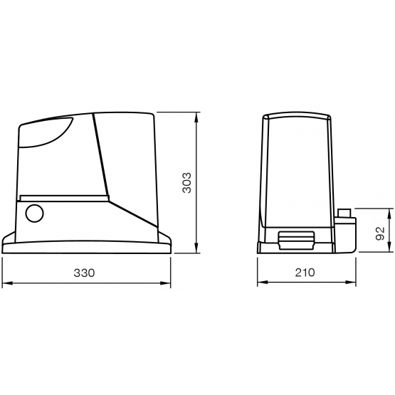 NICE pohon pre posuv. brány, max 1000kg - detail 1 - detail 1