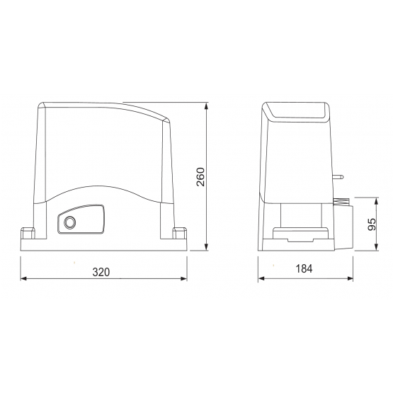KEY pohon pre posuv. brány, kit, max 800kg, - detail 5 - detail 5
