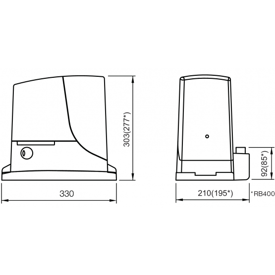 NICE pohon pre posuv. brány, set, max 400kg - detail 2 - detail 2