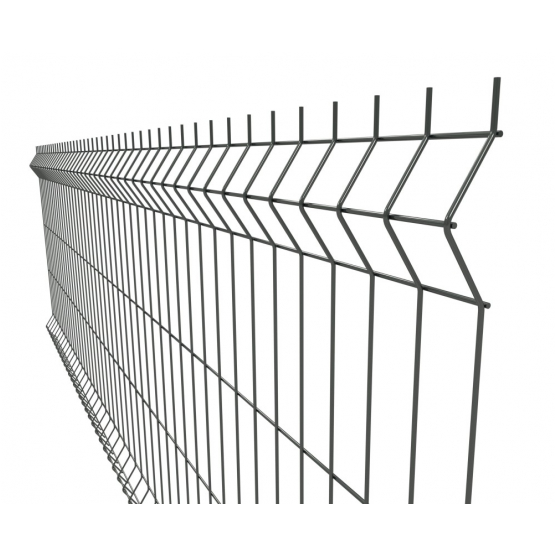 Zváraný plotový panel 3D ZnPVC 2500x1230x4mm antracit - detail 1 - detail 1