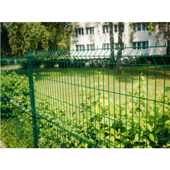 Zváraný plotový panel 3D ZnPVC 2500x1730x4mm zelená - detail 1 - detail 1