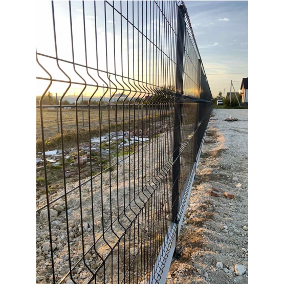 Zváraný plotový panel 3D ZnPVC 2500x1730x4mm antracit - detail 2 - detail 2