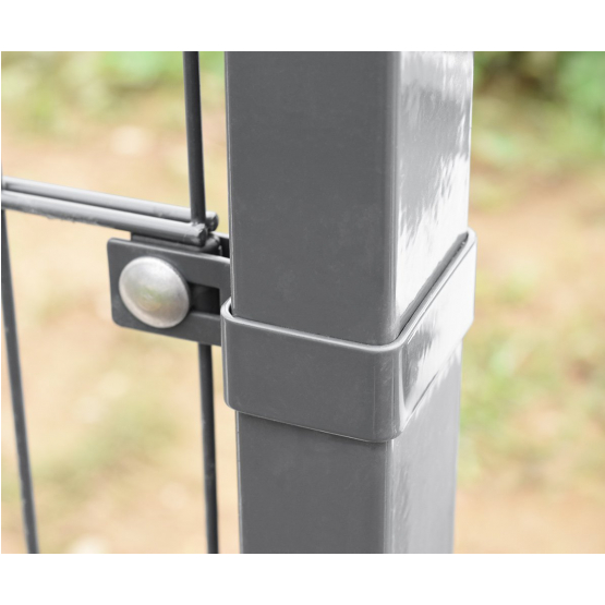 Objímka koncová na stĺpik ZnPVC 60x40mm sivá - detail 2 - detail 2