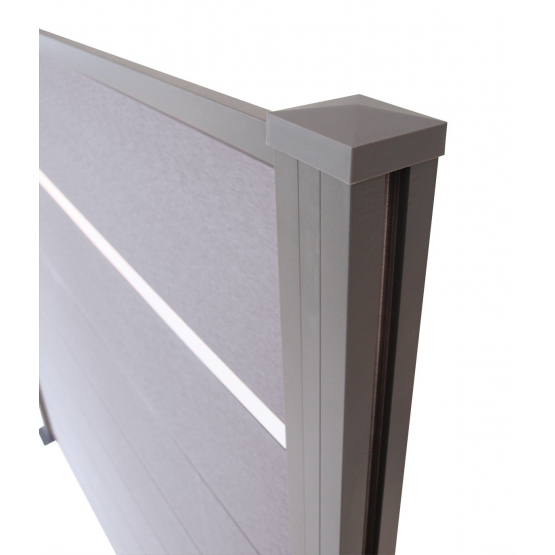 WPC plotový set so stĺpikom 1850mm KASANDRA antracit - detail 3 - detail 3