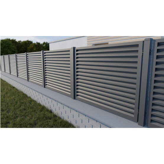 Plotové pole hliníkové 2000x1200mm lamela antr. - detail 4 - detail 4