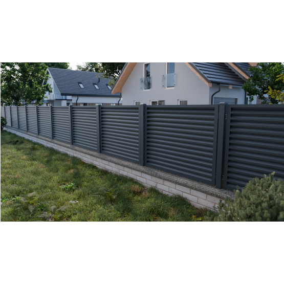 Plotové pole hliníkové 2000x1200mm lamela antr. - detail 5 - detail 5