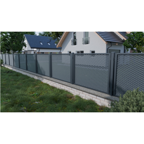 Plotové pole hliníkové 2000x1500mm ťahokov antr. - detail 4 - detail 4